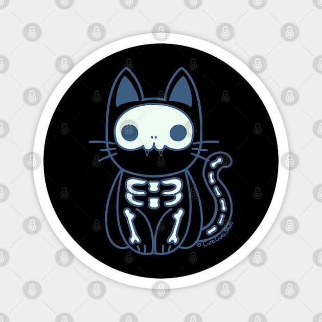 Skeleton kitten Magnet by ZethTheReaper